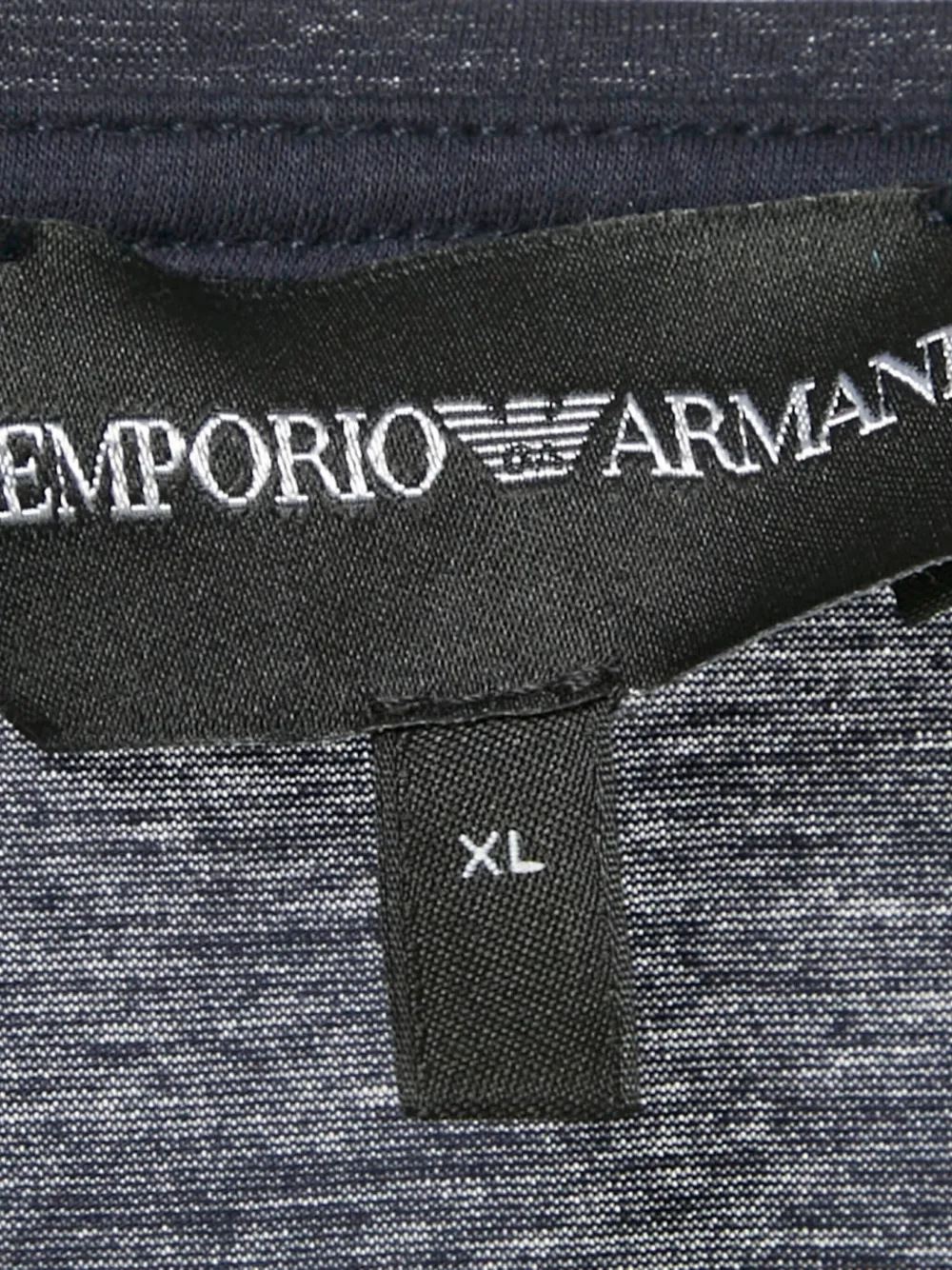 Pre-owned Emporio Armani Logo-print Cotton T-shirt In Blue
