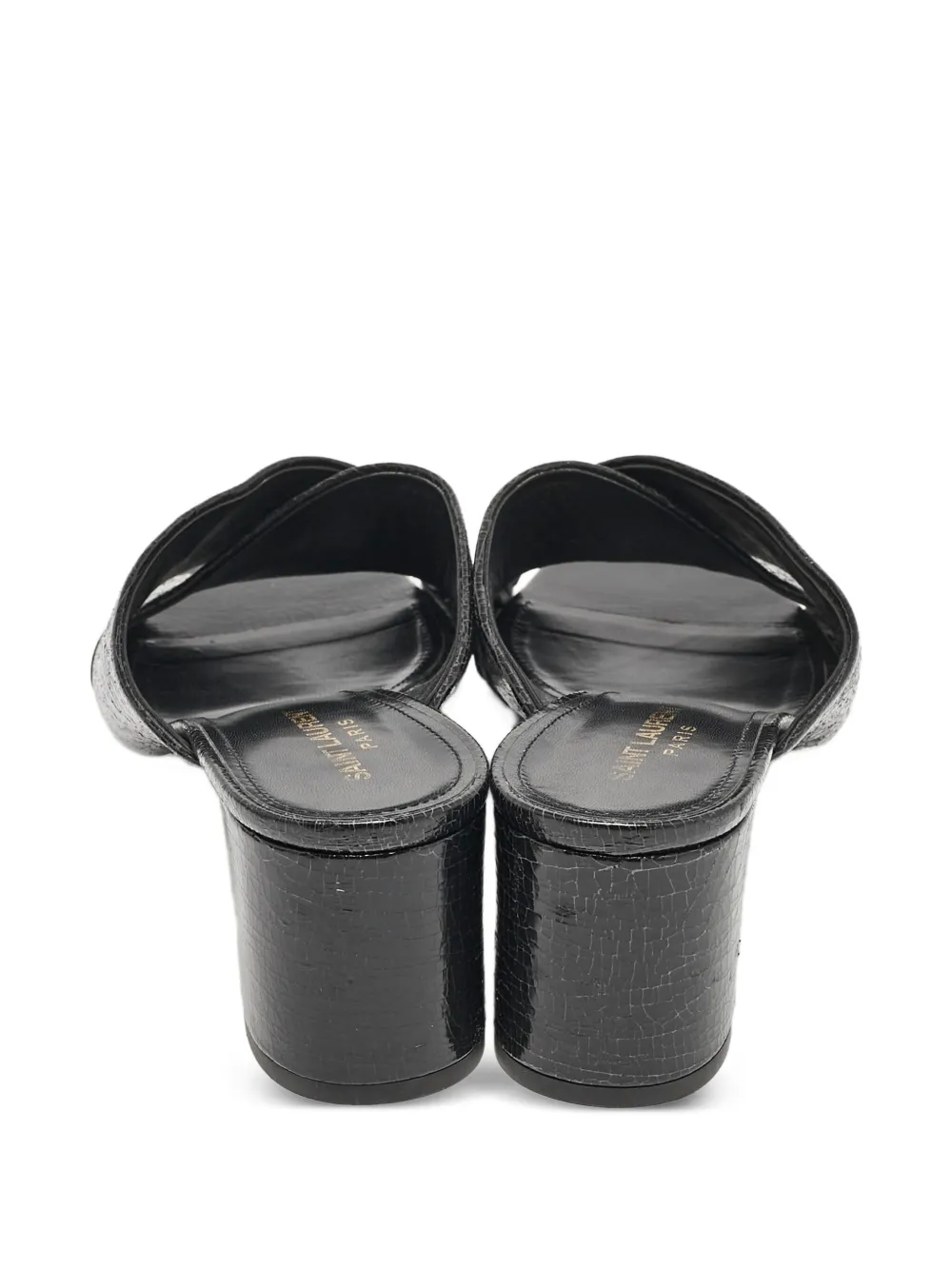 Saint Laurent Pre-Owned 2024 75 mm Loulou muiltjes - Zwart