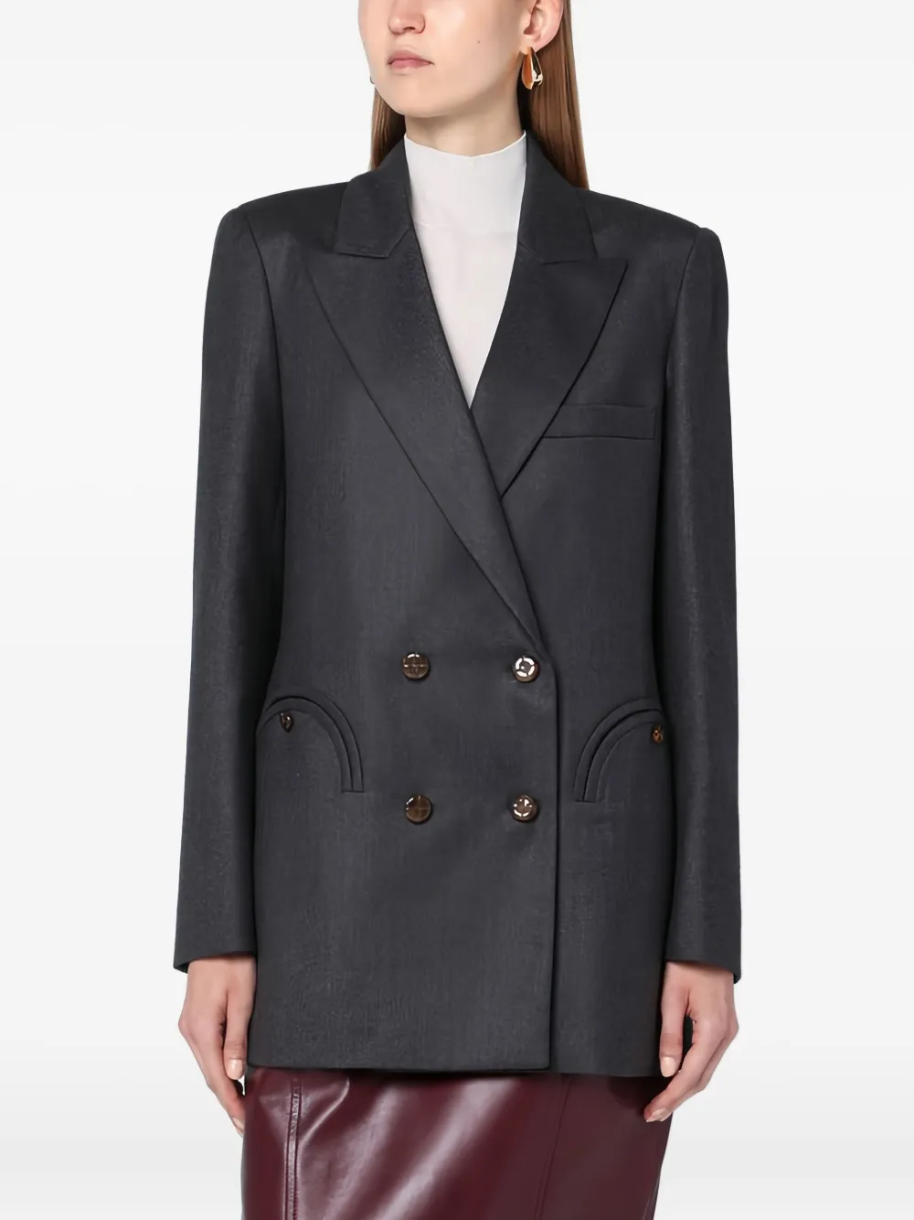 double-breasted blazer