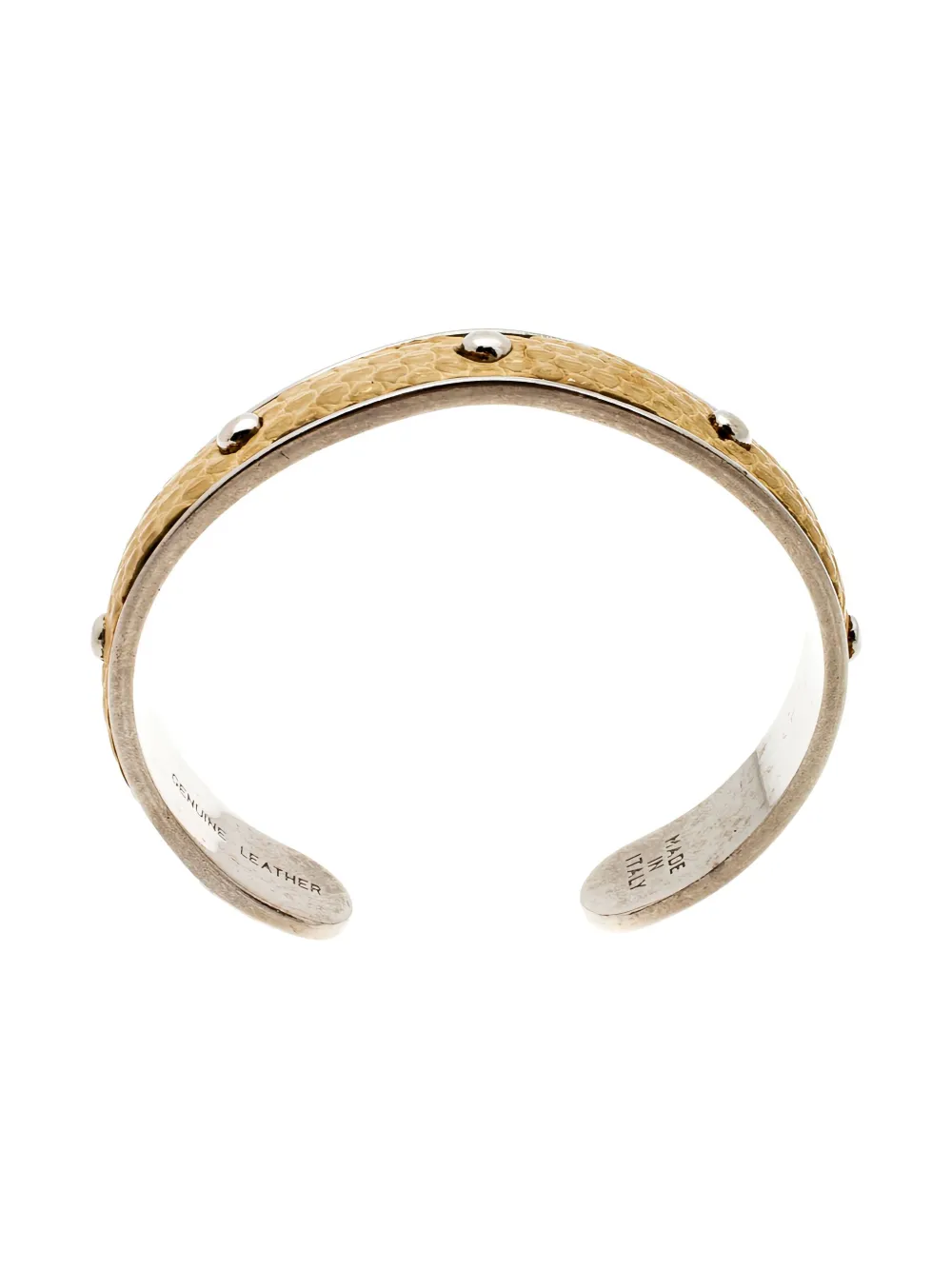 Pre-owned Tod's Vintage Leather Stud Bracelet In Neutral