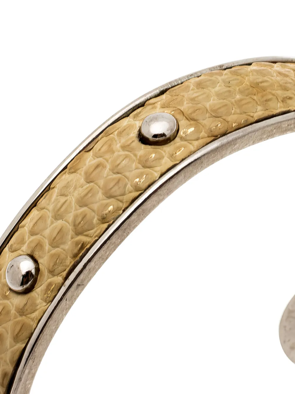 Pre-owned Tod's Vintage Leather Stud Bracelet In Neutral