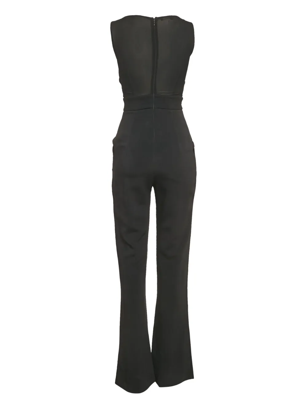 Elisabetta Franchi Mouwloze jumpsuit - Zwart