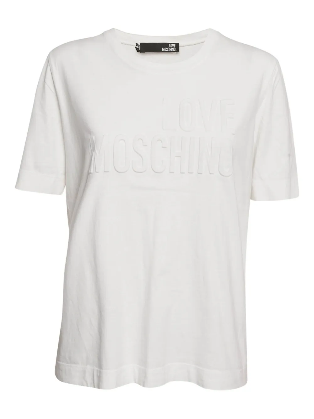 Moschino Pre-Owned embossed logo cotton T-shirt | White | Image 1