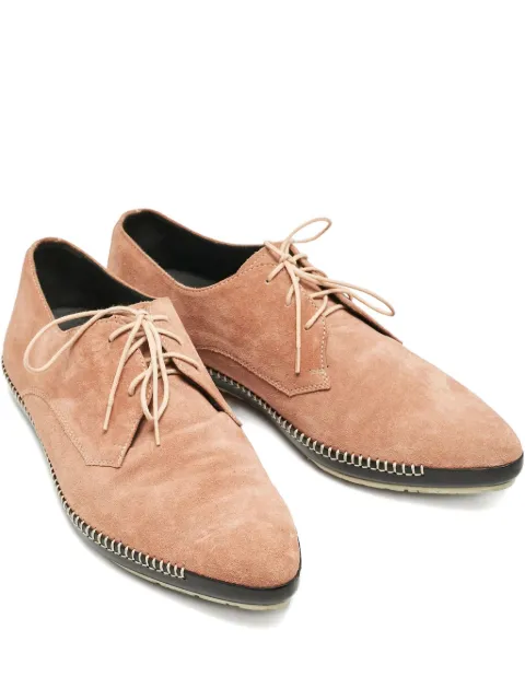 Bottega Veneta Pre-Owned pointed-toe stitch-detail derby shoes