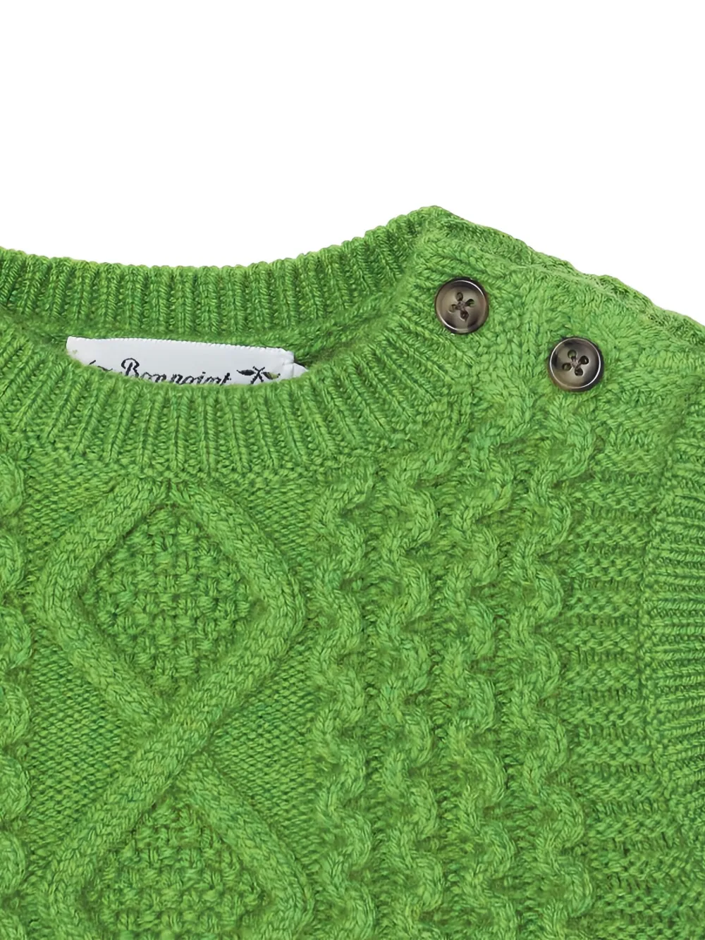 Bonpoint Kabelgebreide bodywarmer Groen