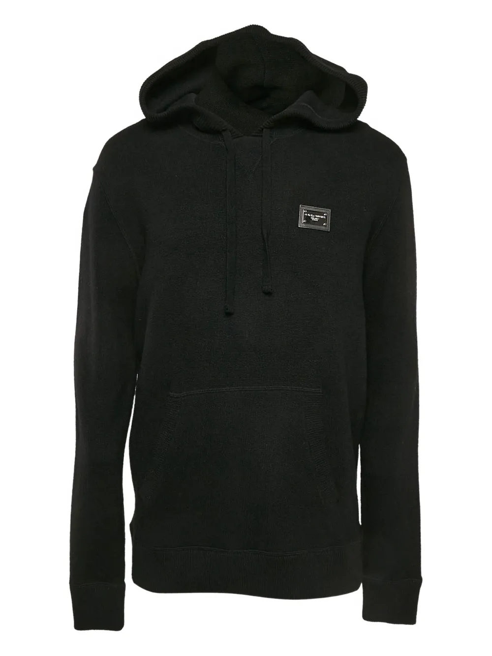 Dolce & Gabbana Pre-Owned hooded logo-patch sweater | Black | Image 1