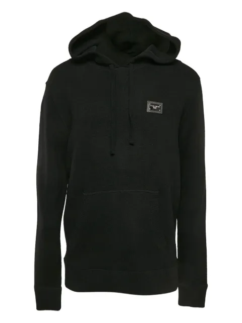Dolce & Gabbana Pre-Owned hooded logo-patch sweater