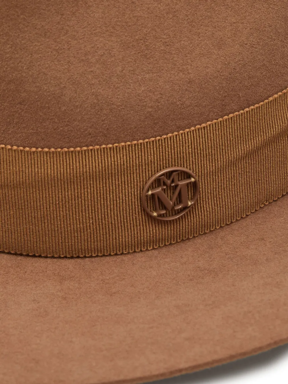 Pre-owned Maison Michel 2024 Henrietta Fedora Hat In Brown