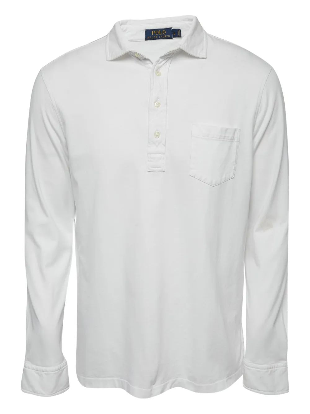 Polo Ralph Lauren Vintage Camicia a maniche lunghe con tasca - Bianco