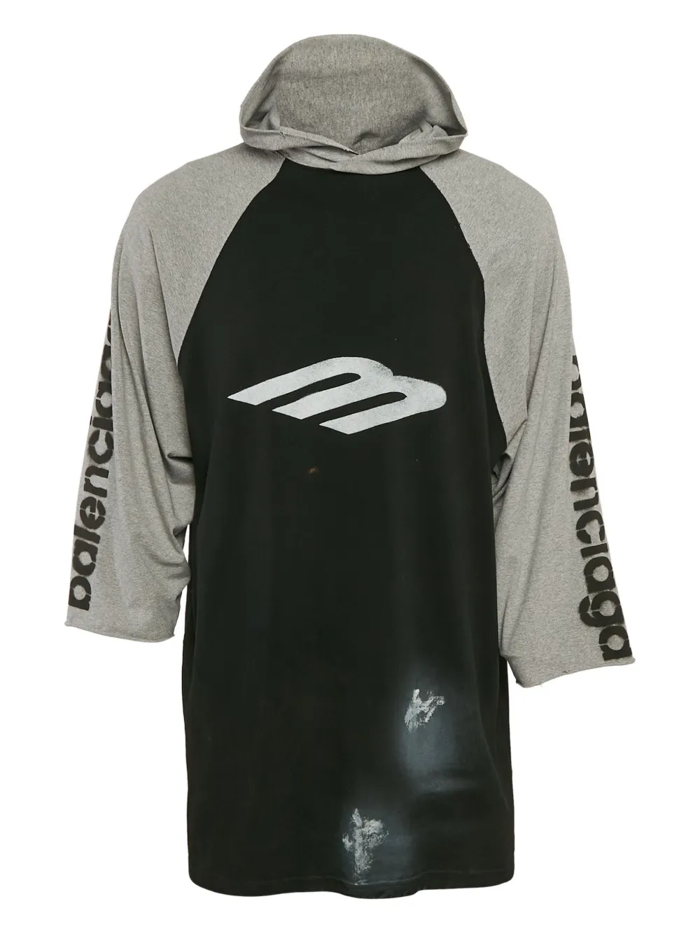 Balenciaga Pre-Owned logo-print cotton hoodie | Black | Image 1