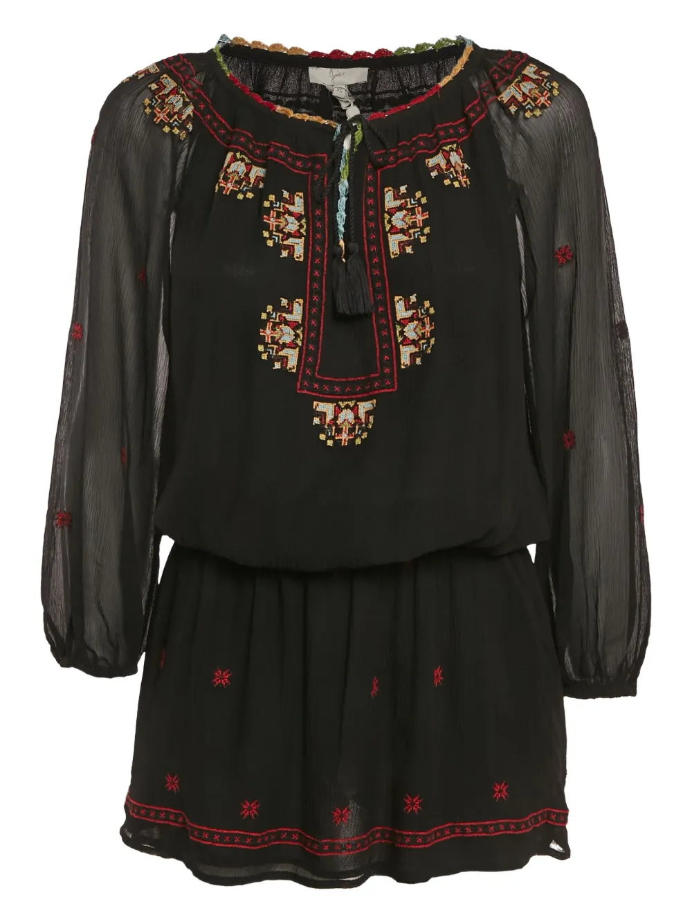 Joie embroidered silk dress | Black | Image 1