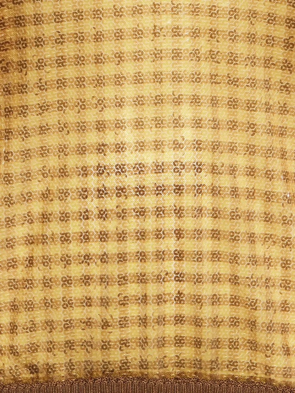 Pre-owned Fendi Sequin Gingham-pattern Sweatshirt In Yellow