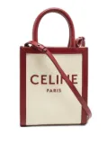 Céline Pre-Owned mini Vestical Cabas canvas tote bag - White