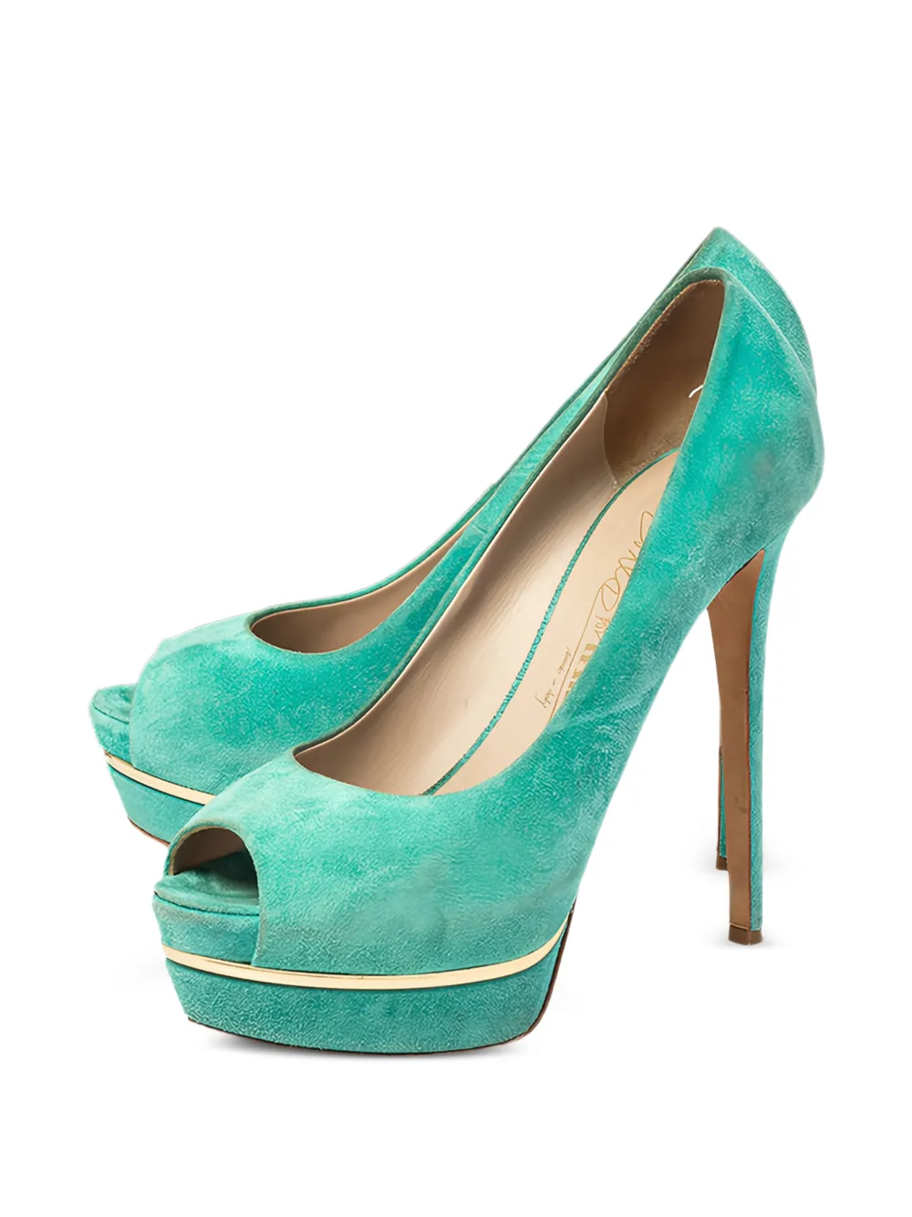 Le Silla Pumps con plateau e punta aperta 2024 - Verde