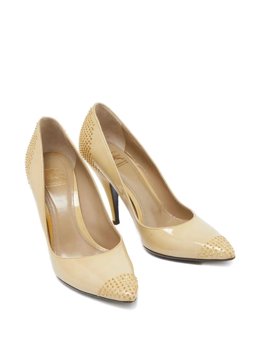 Burberry Pre-Owned 110mm lakleren pumps - Beige
