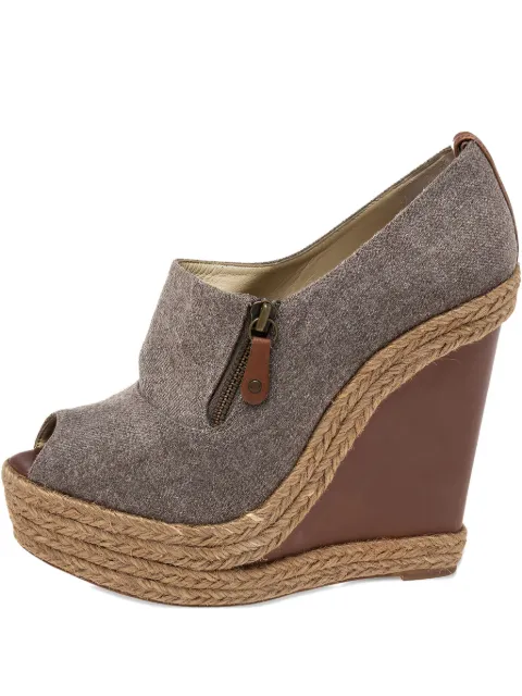 Christian Louboutin Pre-Owned 2024 zipper wedge sandals