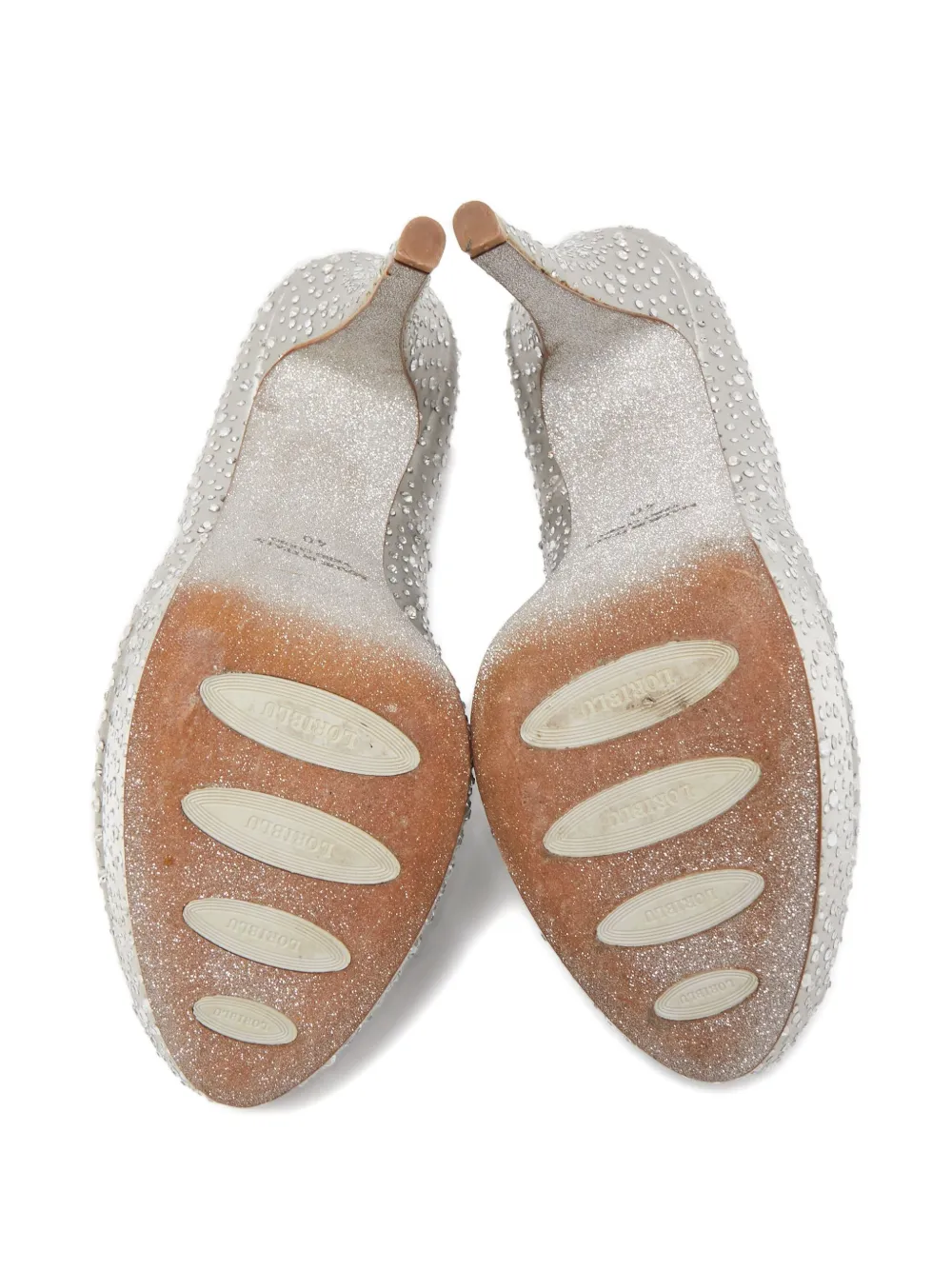 Loriblu 150 mm pumps verfraaid met kristallen en hak - Zilver