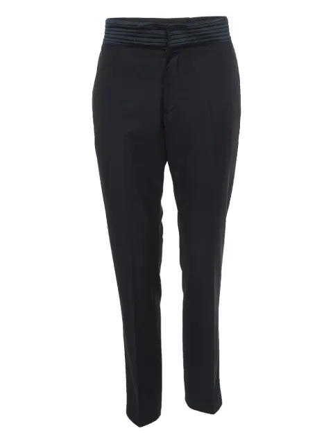 Emporio Armani Pre-Owned pantalones con satén en la pretina