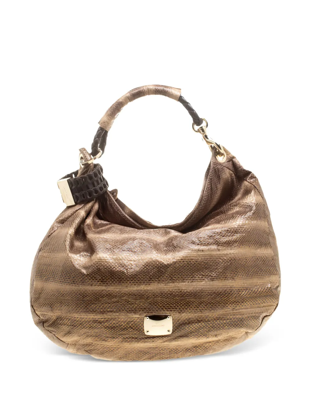 Jimmy Choo Pre-Owned python leather bangle bag | Neutrals | Image 1