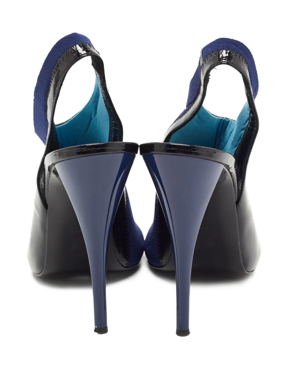 Pierre Hardy 120 mm lakleren slingback pumps - Zwart