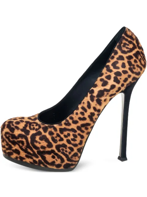 Saint Laurent Pre-Owned Tribtoo platform leopard pumps