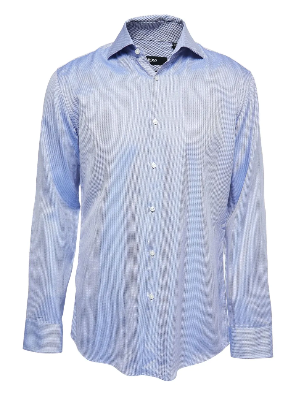 BOSS herringbone cotton shirt | Blue | Image 1