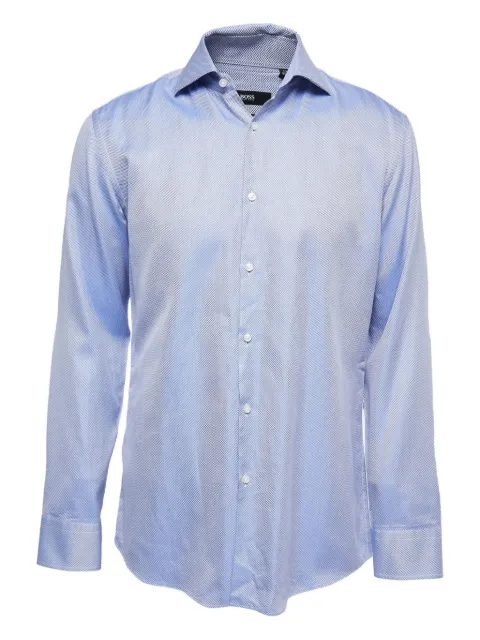BOSS herringbone cotton shirt