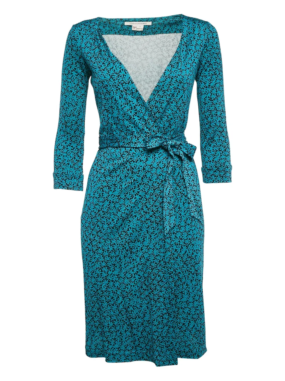 Diane Von Furstenberg Vintage floral-print wrap dress | Blue | Image 1