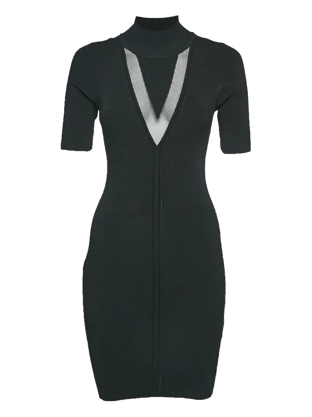 Cushnie robe en maille à col montant | noir | Image 1