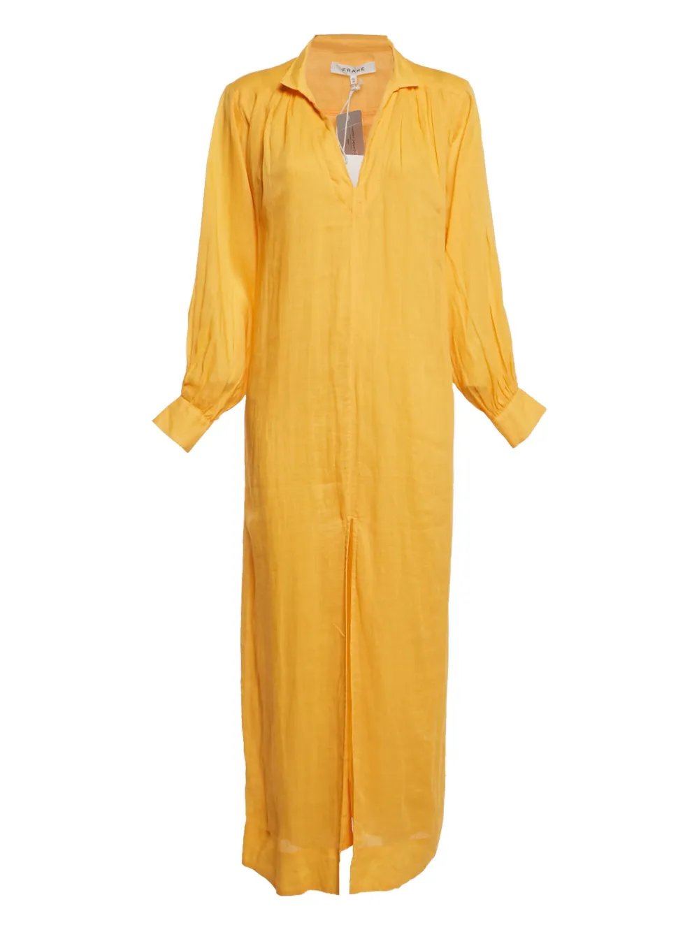 FRAME Maxi abito a maniche lunghe - Giallo