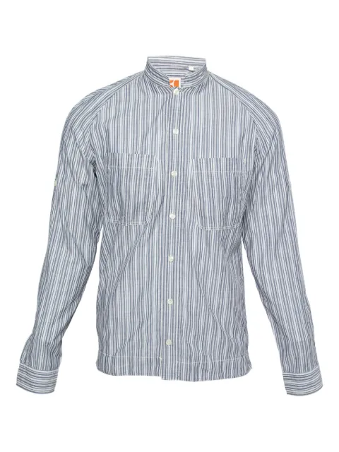 BOSS pre-owned striped-pattern pockets shirt