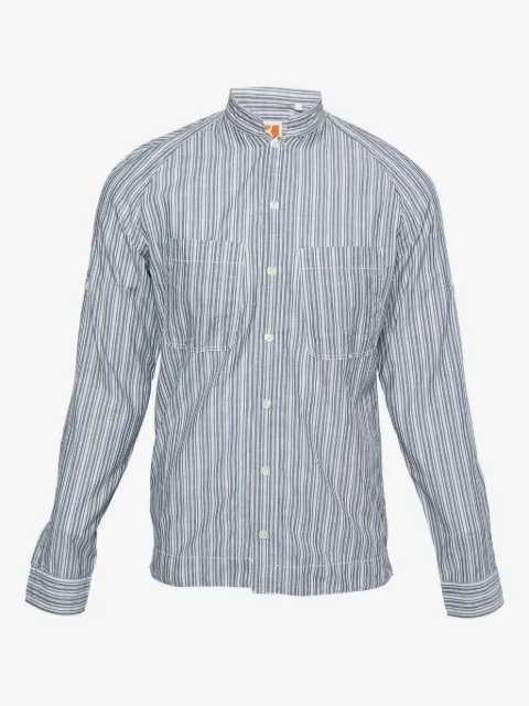 BOSS pre-owned striped-pattern pockets shirt