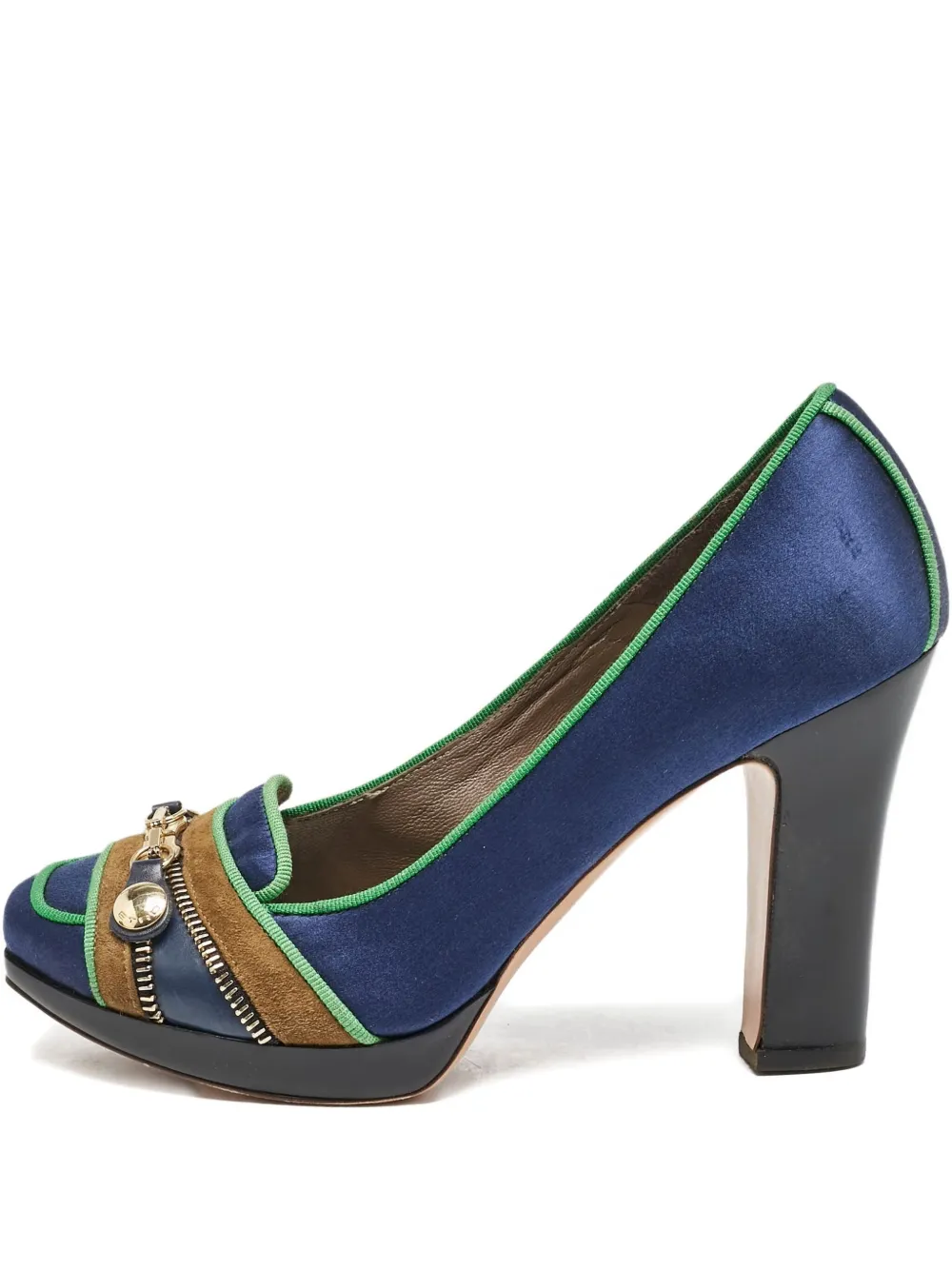 Etro Pre-Owned Satin-Pumps mit Reißverschluss 110mm - Blau