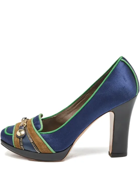 Etro Pre-Owned 110mm satin zipper pumps