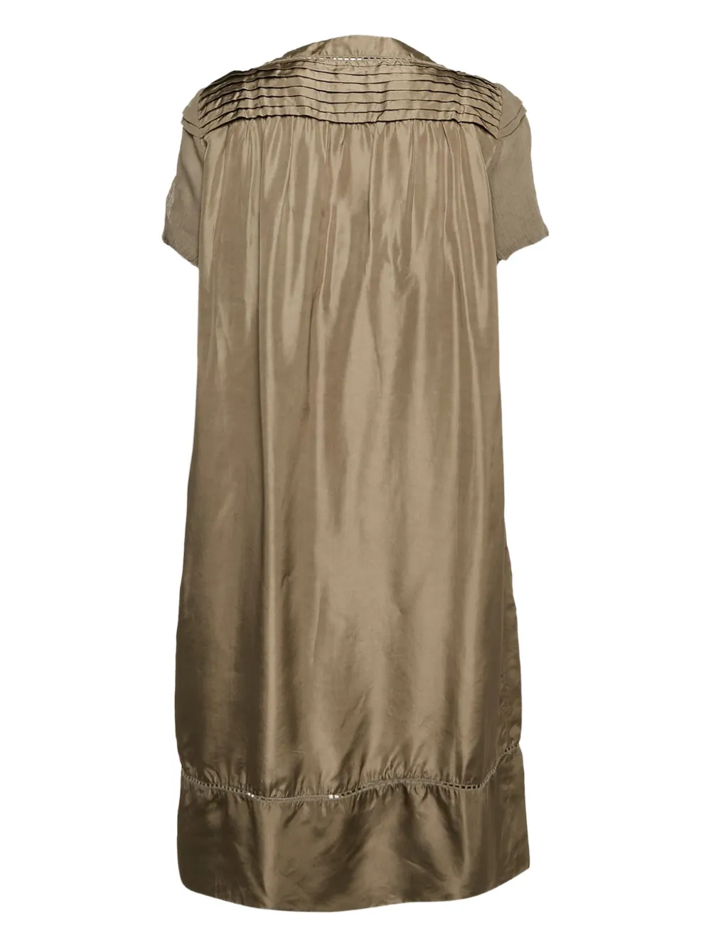 Weekend Max Mara Zijden jurk met plooien en strik - Grijs