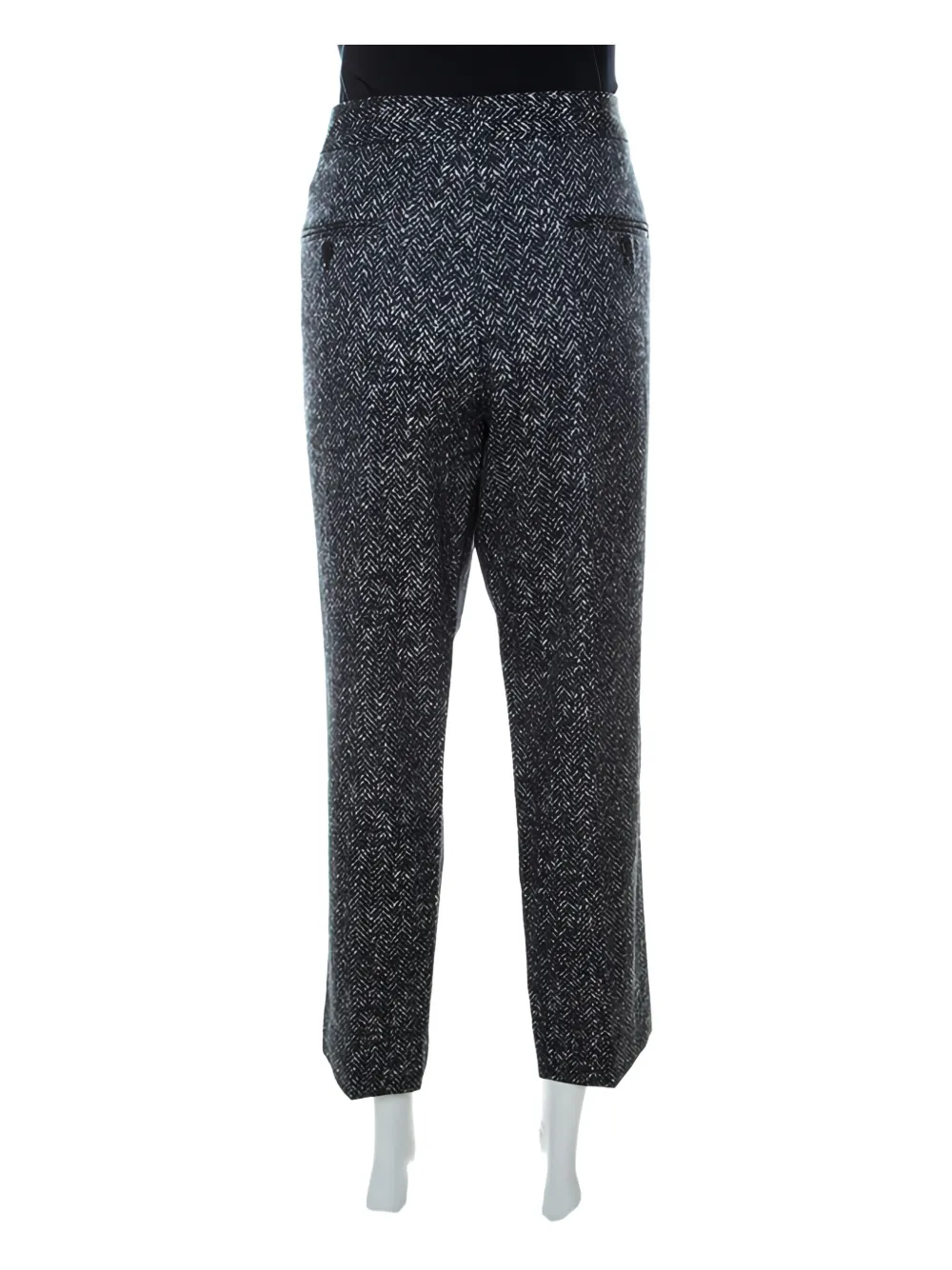 Michael Kors Vintage 2024 wollen broek met visgraatpatroon - Grijs