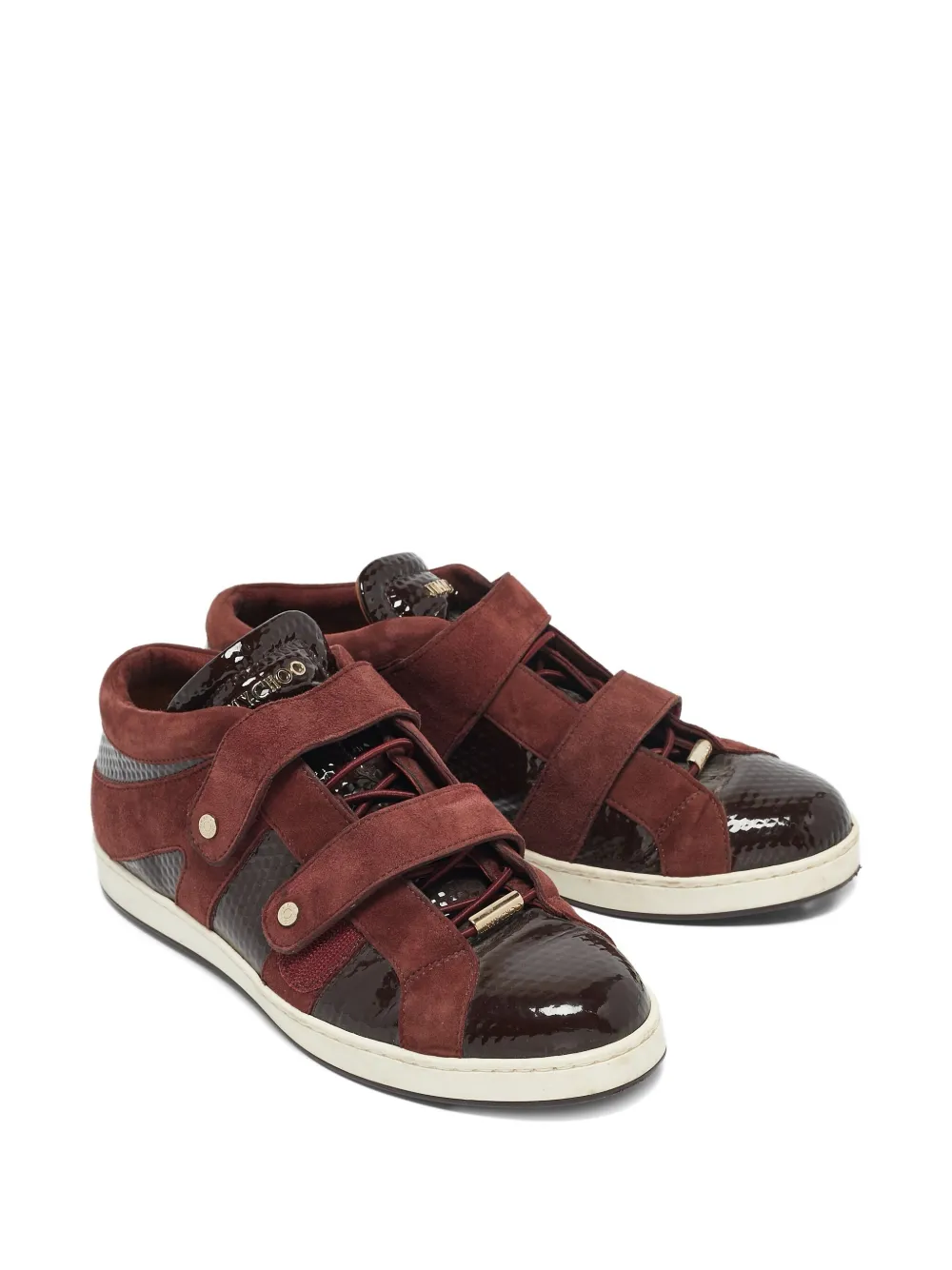 Jimmy Choo Pre-Owned Suède lakleren sneakers - Rood