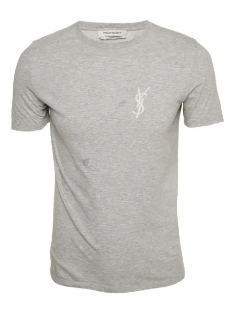 Saint Laurent Pre-Owned logo appliqué cotton T-shirt