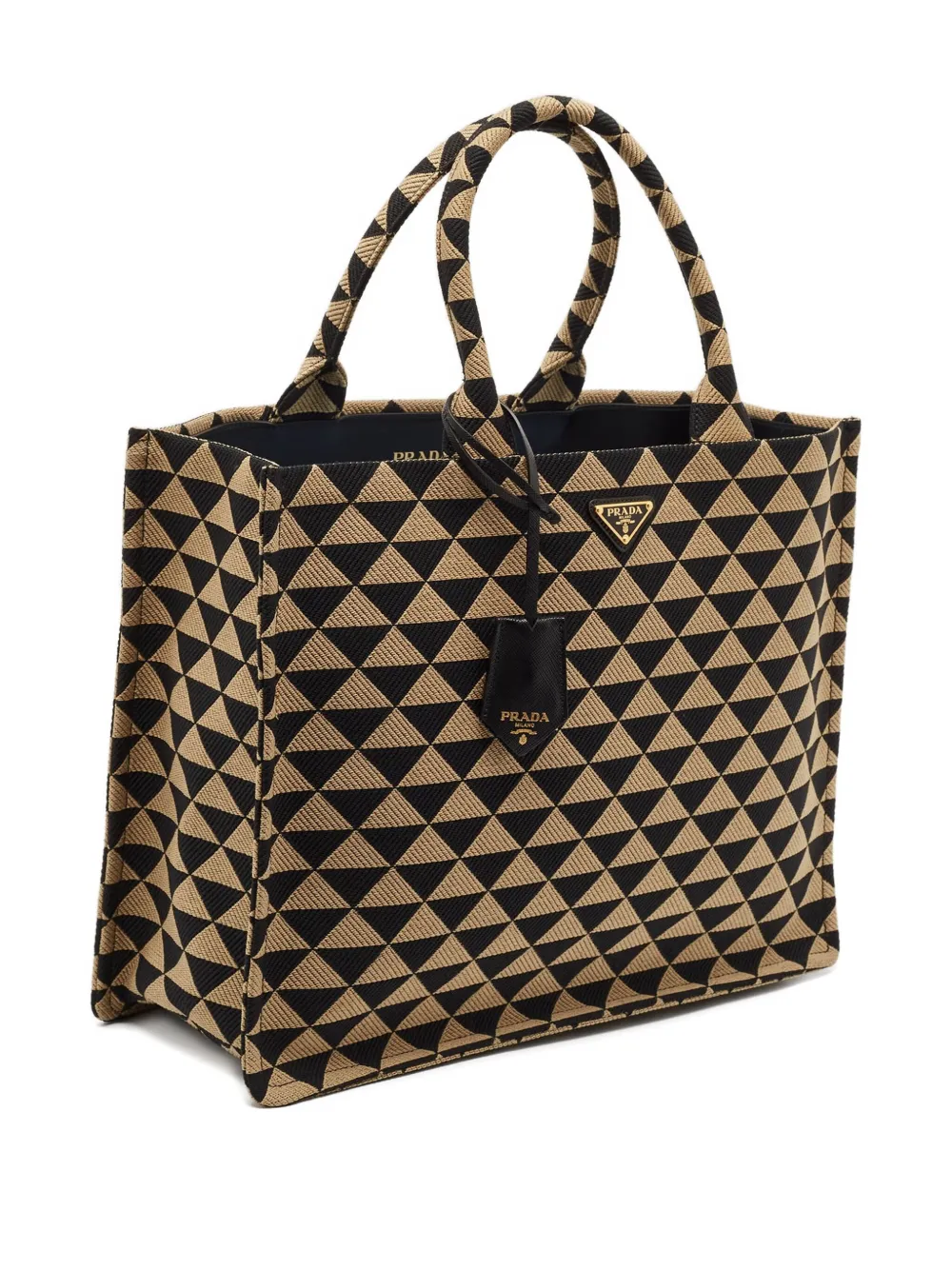 Prada Pre-Owned Symbole embroidered fabric tote bag | Black | Image 1