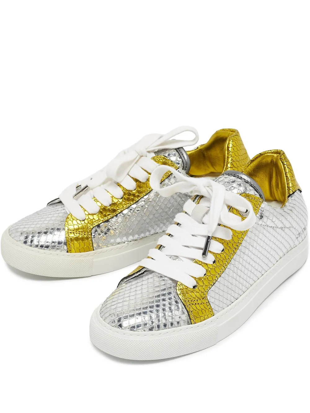Zadig&Voltaire snakeskin-effect sneakers | Silver | Image 1