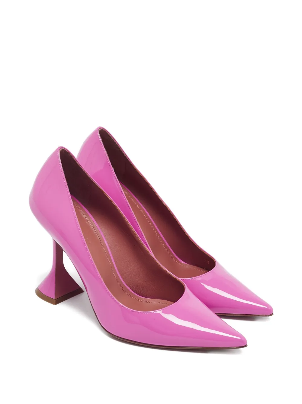 Amina Muaddi 100 mm Ami pumps - Roze