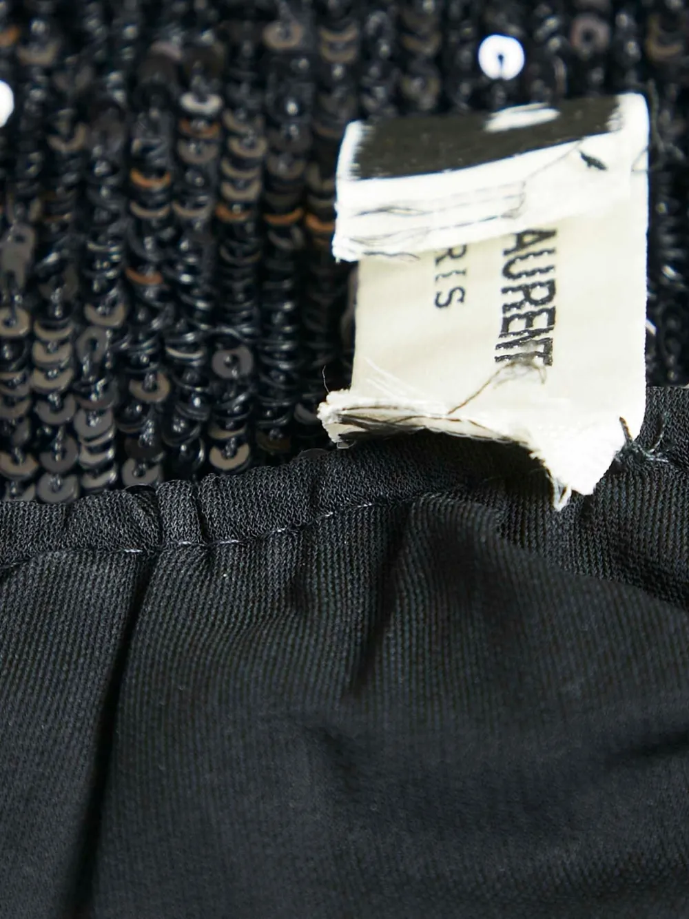 Pre-owned Saint Laurent Sequined Maxi Dress In Black