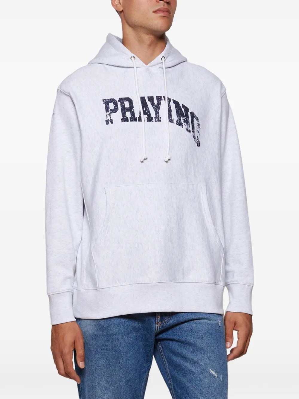 Praying College Sweatshirt In Gray