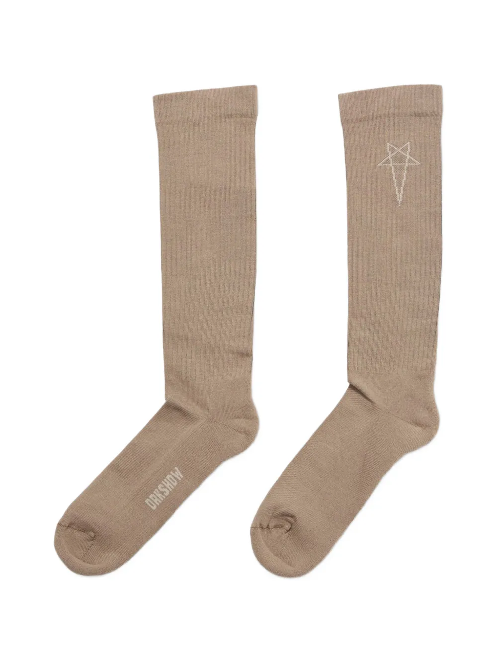 Rick Owens DRKSHDW Pentagram knee high socks - Toni neutri