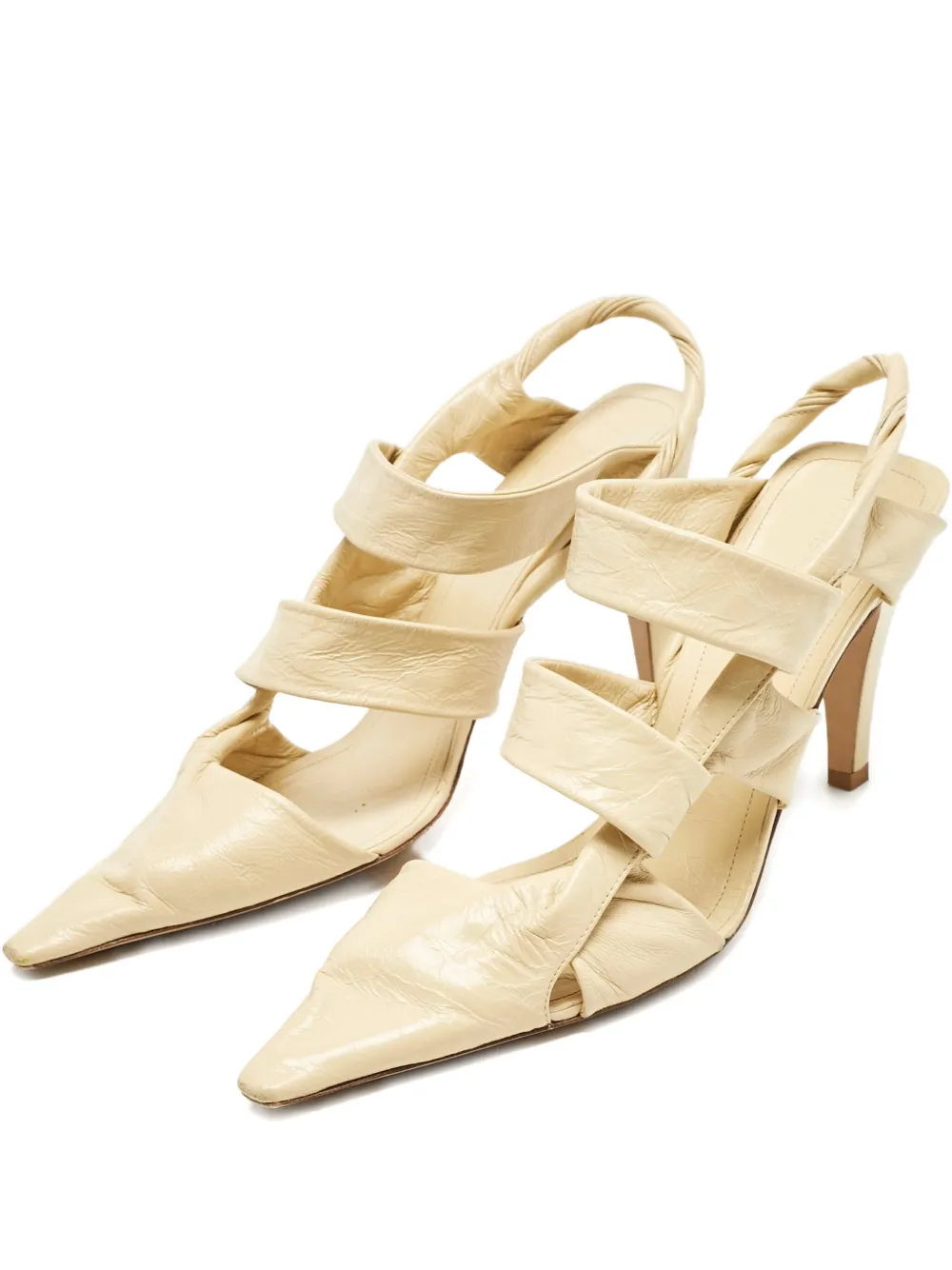 Bottega Veneta Pre-Owned 'BV Point' Pumps - Nude