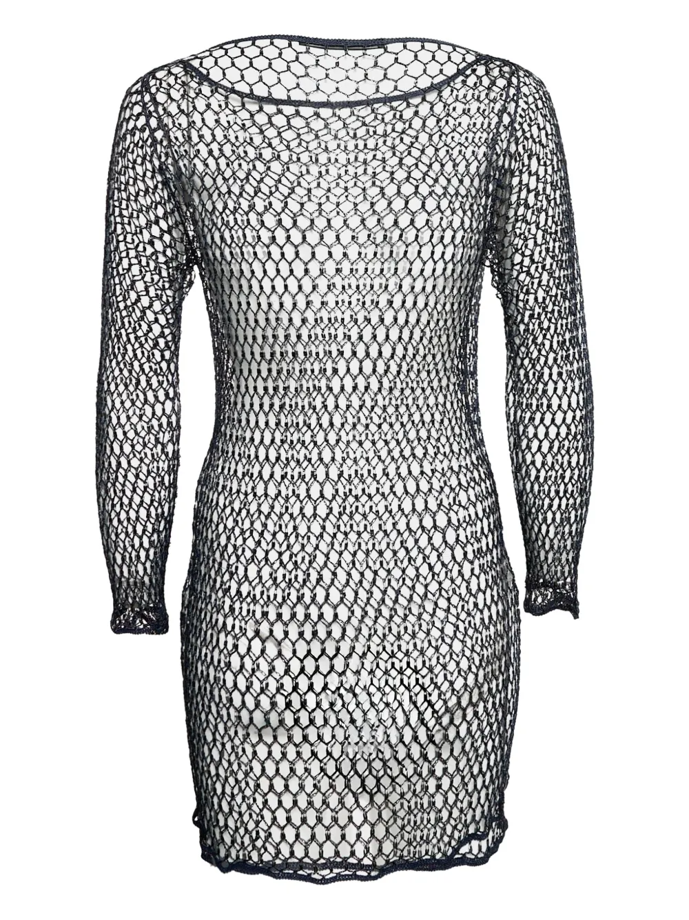 Just Cavalli Vintage Gehaakte mini-jurk met mesh kralen - Blauw