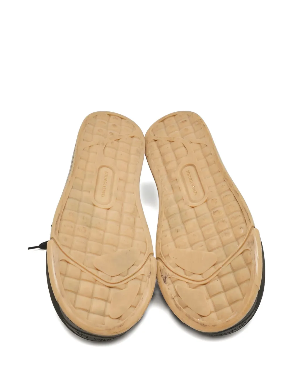 Pre-owned Bottega Veneta Vulcan Canvas Sneakers In Black