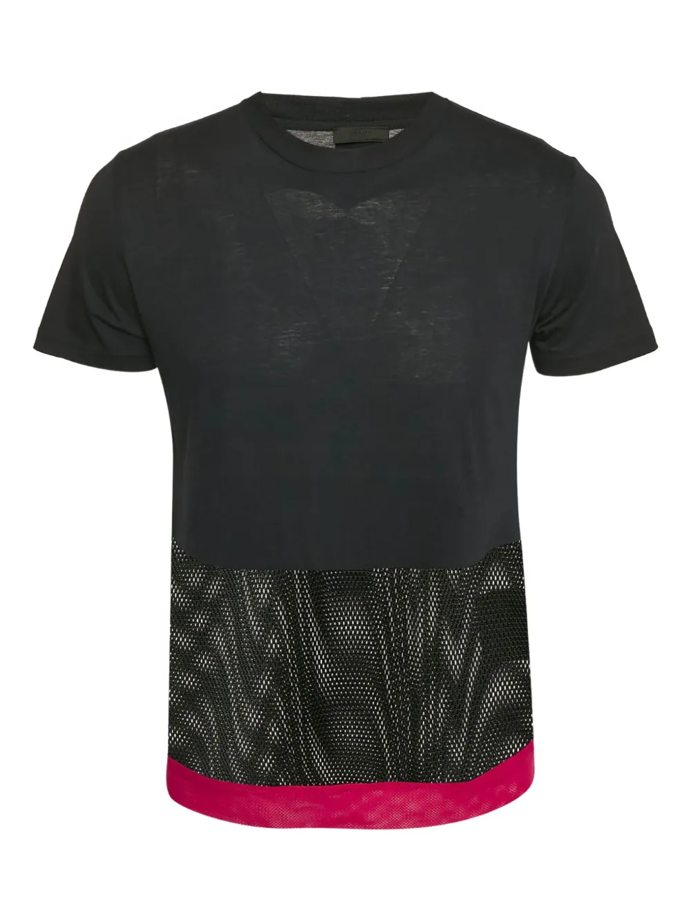 Prada Pre-Owned mesh-insert cotton T-shirt - ブルー Prada Pre-Owned mesh-insert cotton T-shirt - ブルー