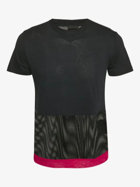 Prada Pre-Owned mesh-insert cotton T-shirt