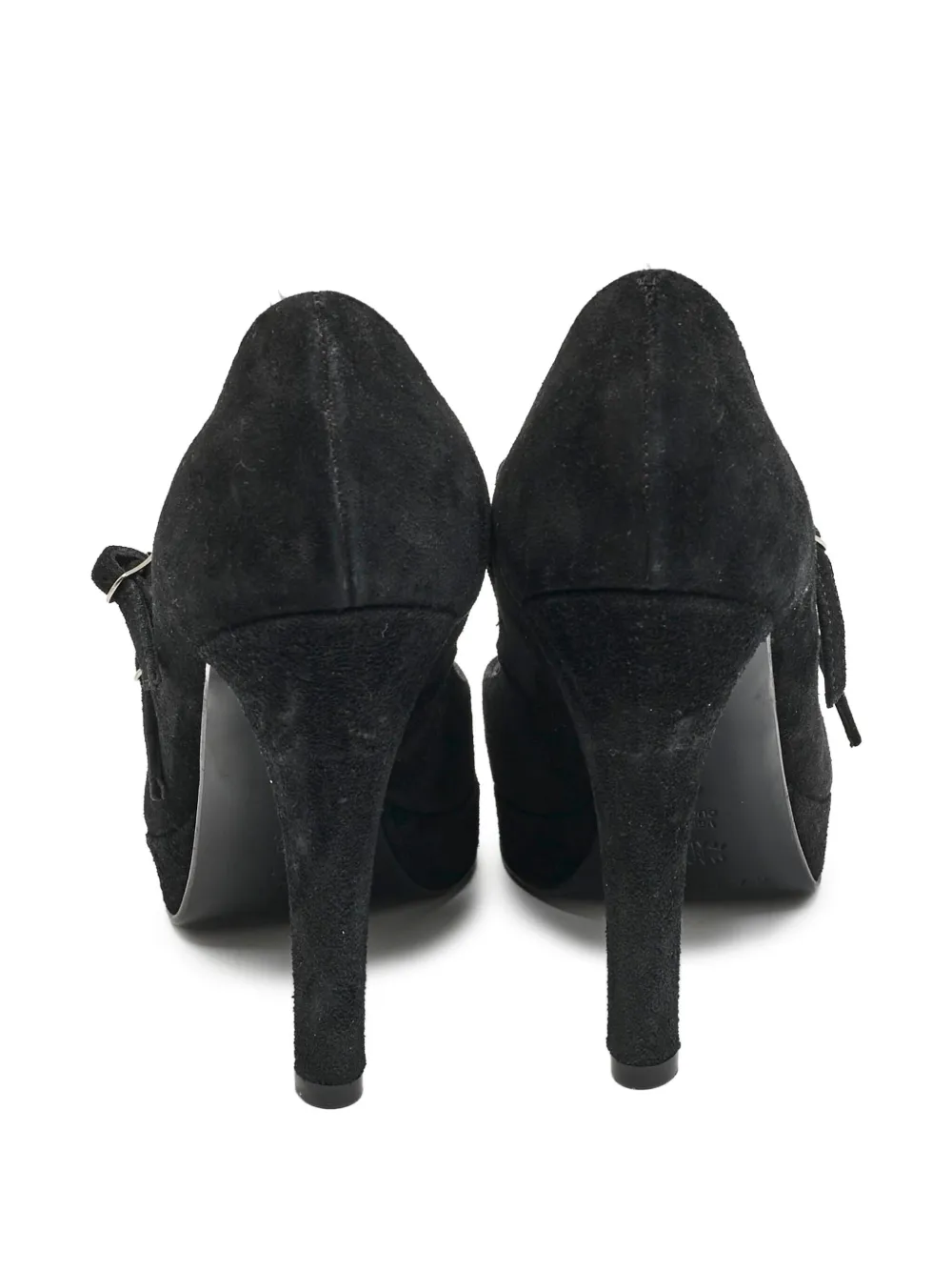 Casadei Vintage 140 mm pumps met plateauzool en gesp - Zwart